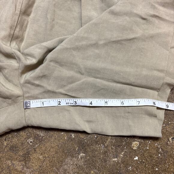 Samsoe Samsoe Sajulia Khaki Pleated Shorts Women's XS Linen - Picture 11 of 12